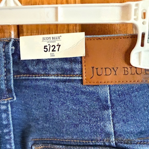 Judy Blue Wide Leg Cargo Jeans Size  5/27 Dark Blue NWT JB88725 DK High Waist - Picture 10 of 11
